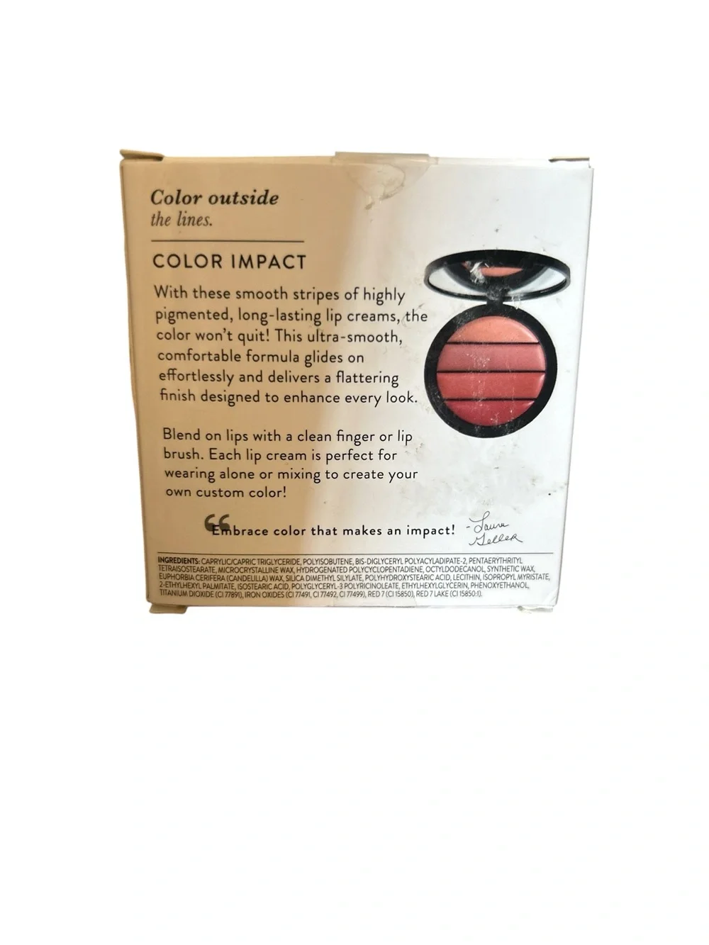 Laura Geller Color Impact Cream Lip & Cheek Stripes Bare Essentials, New